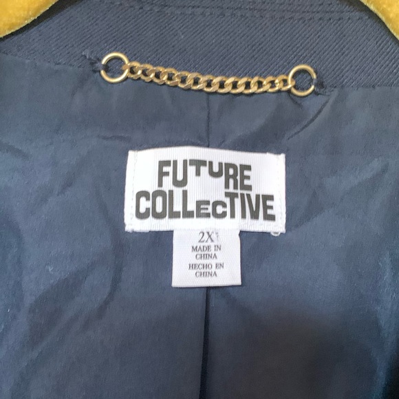 Future Collective Women's Contrasting Denim Cropped Blazer 🌴 - Picture 6 of 11